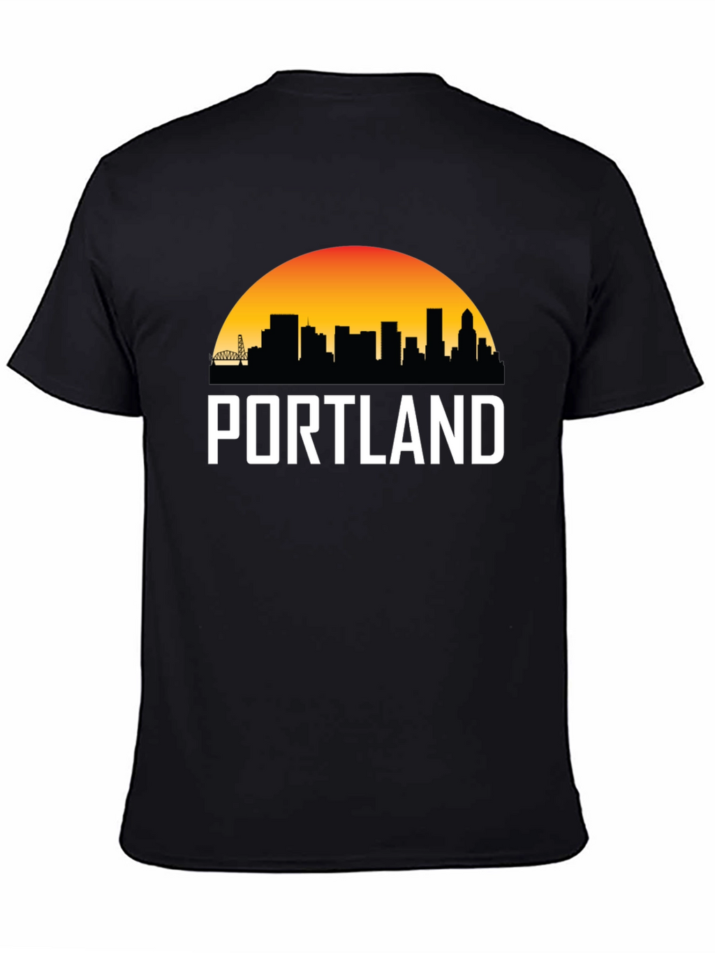 Portland Skyline Graphic Tee - Black
