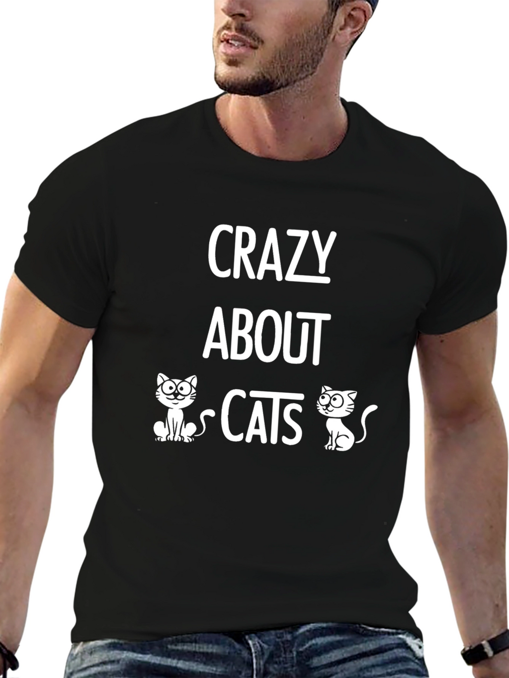 Crazy About Cats Graphic T-Shirt
