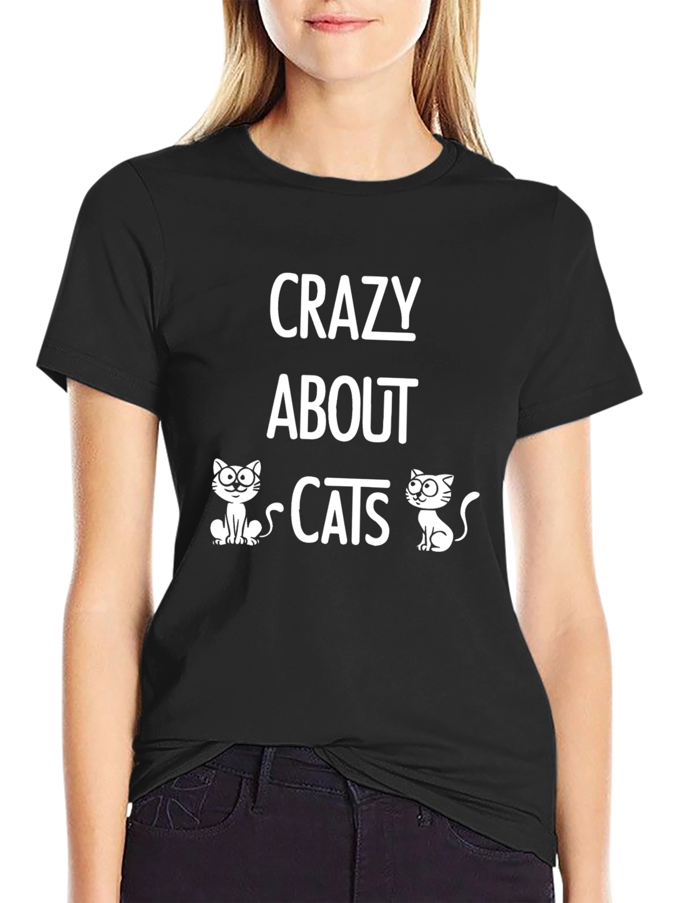 Crazy About Cats Graphic T-Shirt