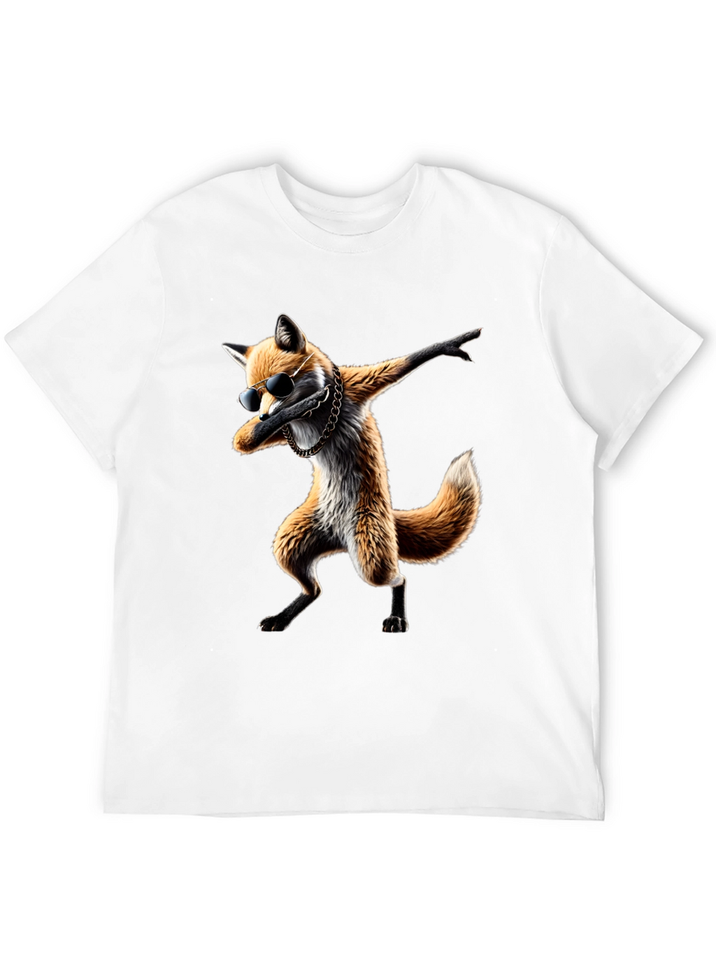 Dabbing Fox Graphic Tee - Cool Black T-Shirt