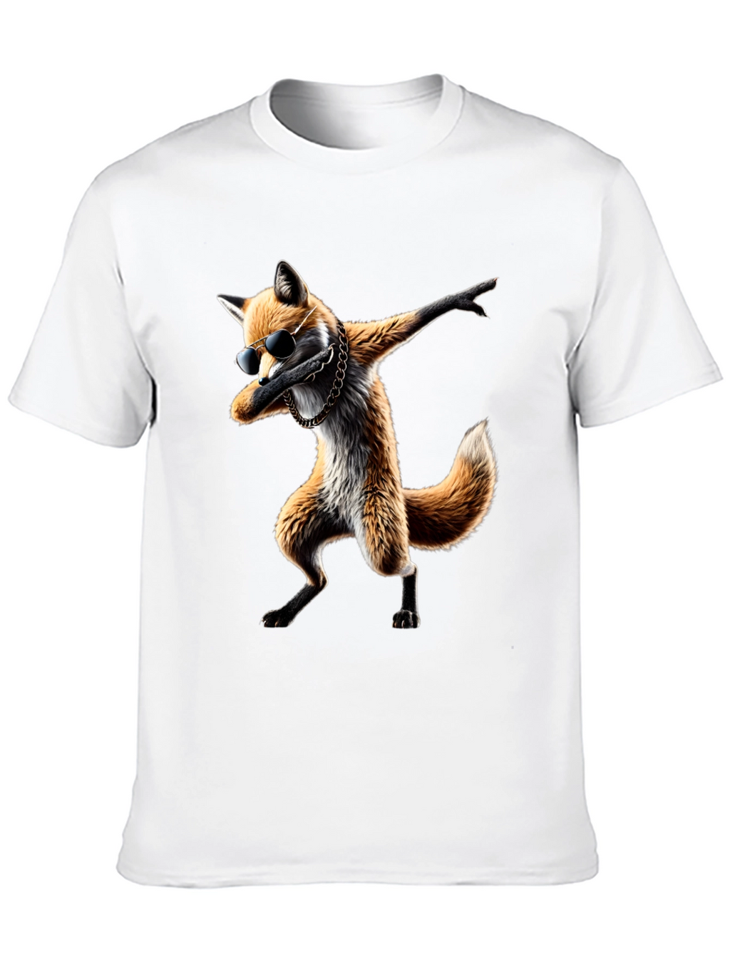 Dabbing Fox Graphic Tee - Cool Black T-Shirt