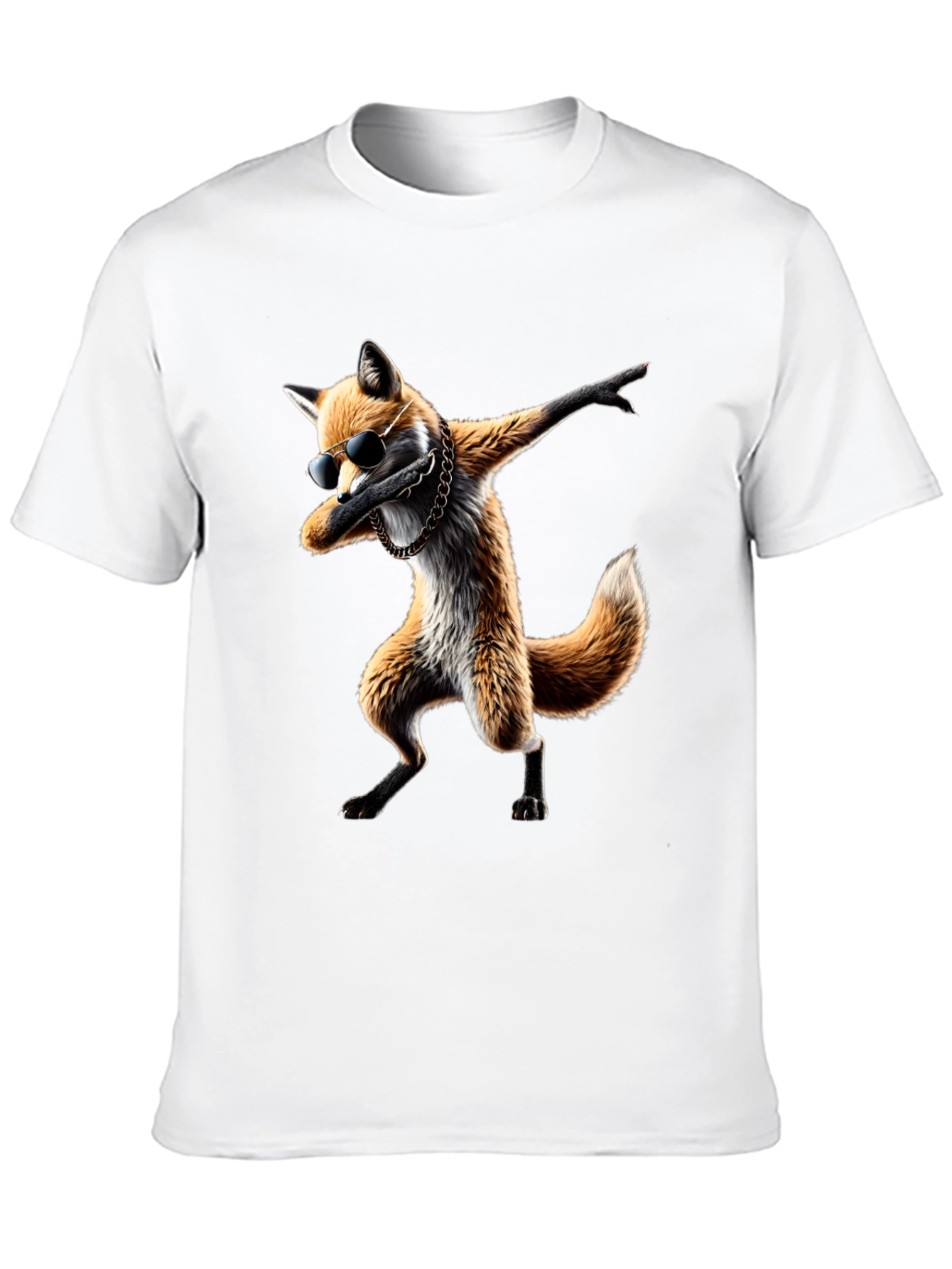 Dabbing Fox Graphic Tee - Cool Black T-Shirt