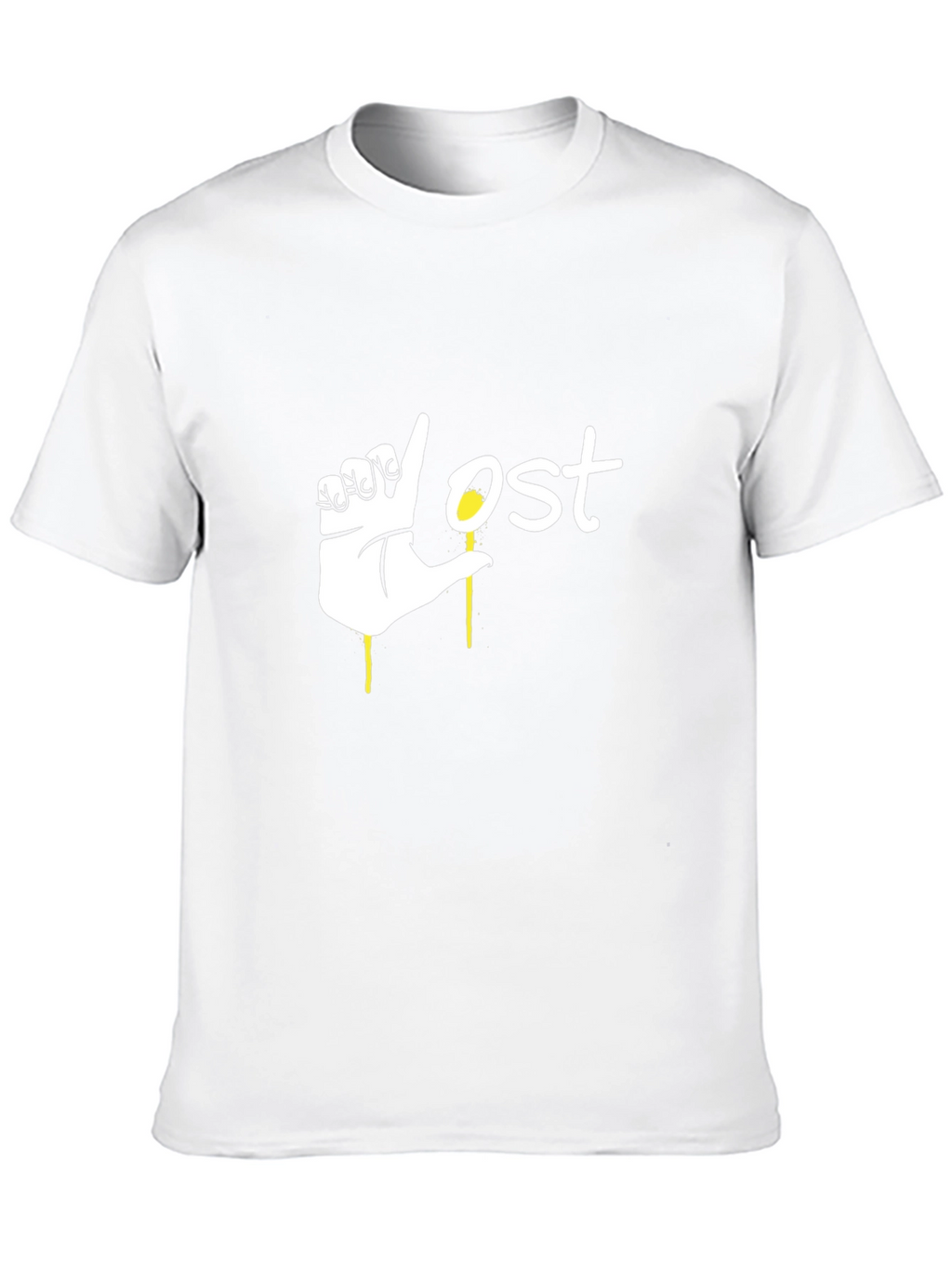 Lost Hand Graphic Black T-Shirt - Stylish Mens Tee