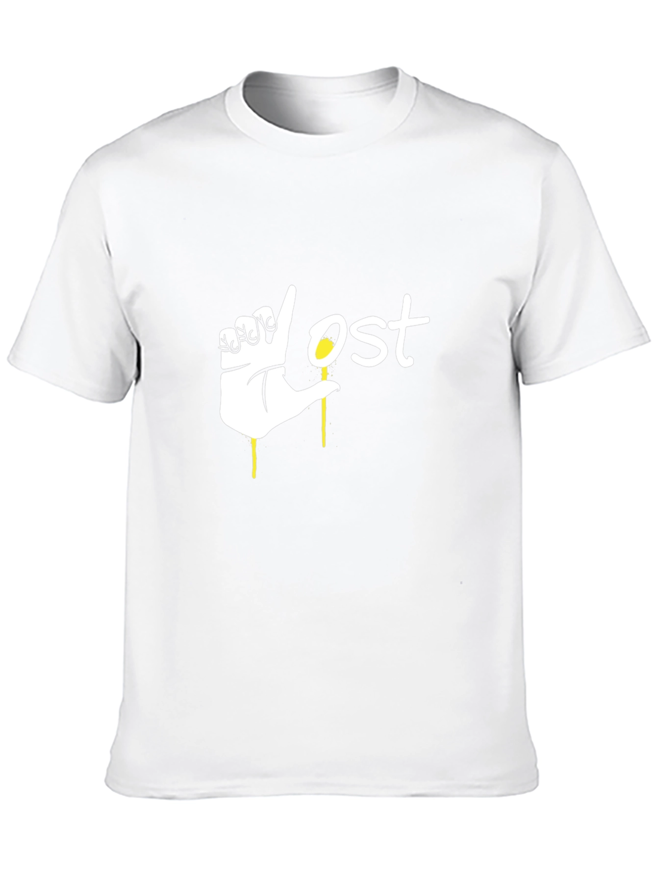 Lost Hand Graphic Black T-Shirt - Stylish Mens Tee