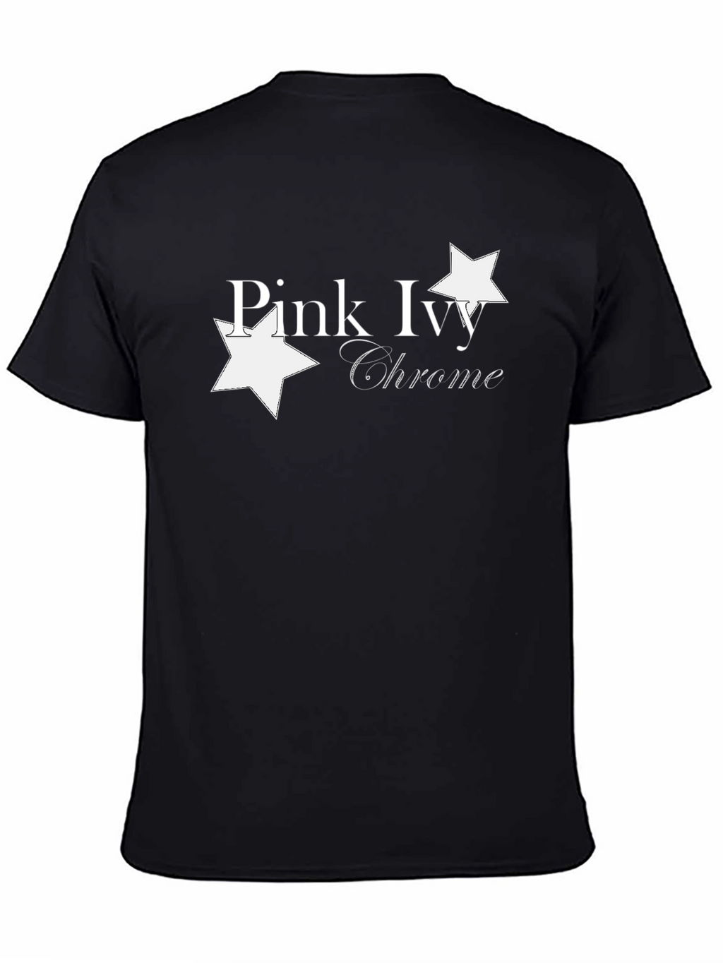 Pink Ivy Chrome Graphic Black T-Shirt