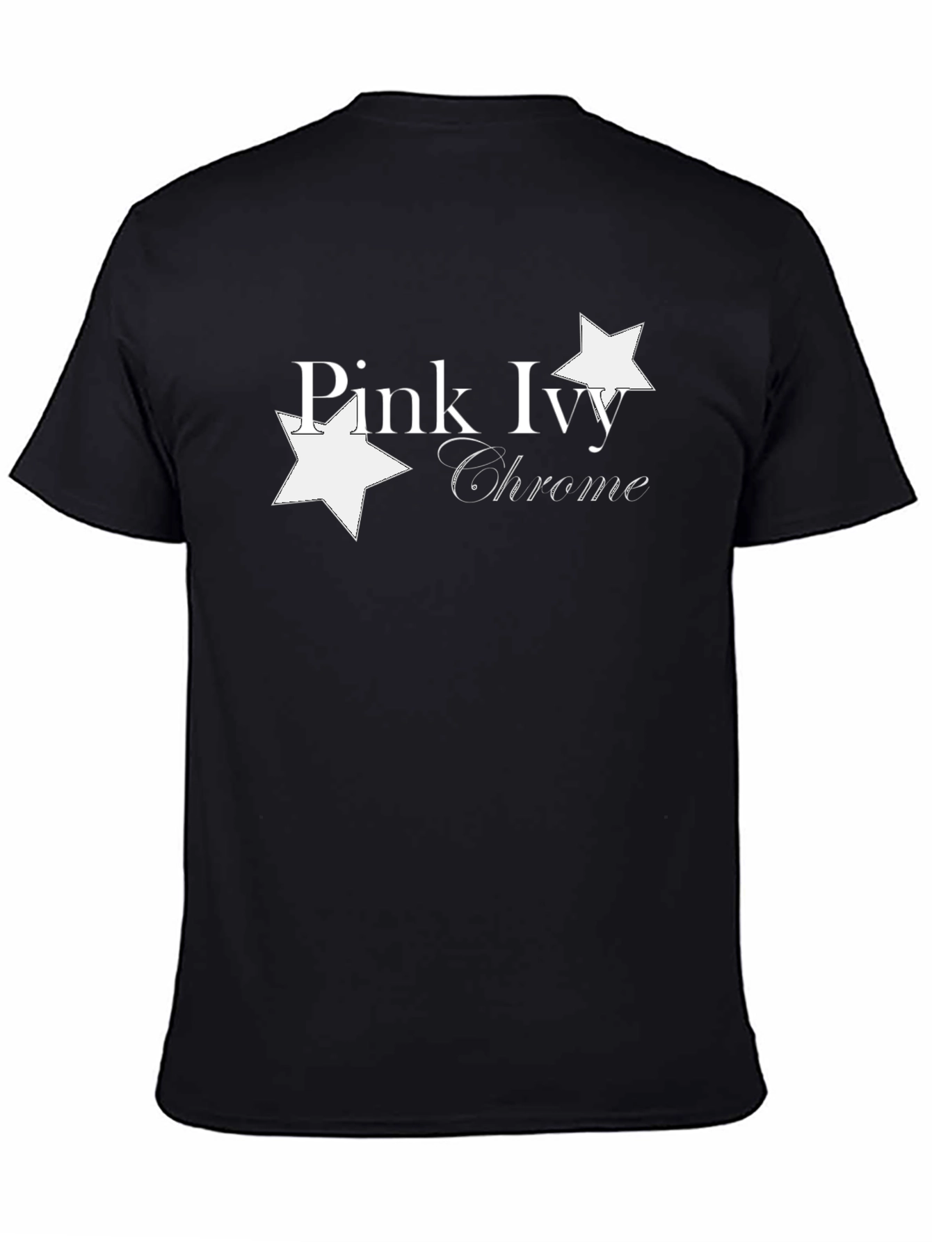 Pink Ivy Chrome Graphic Black T-Shirt