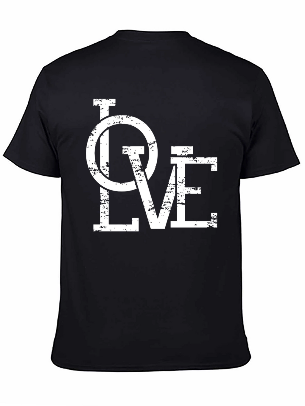 Love Graphic Print Black T-Shirt
