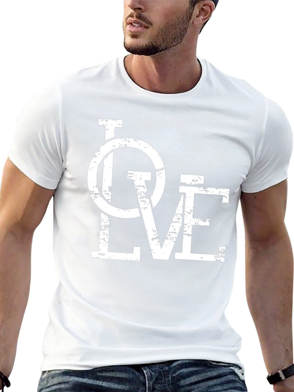 Love Graphic Print Black T-Shirt