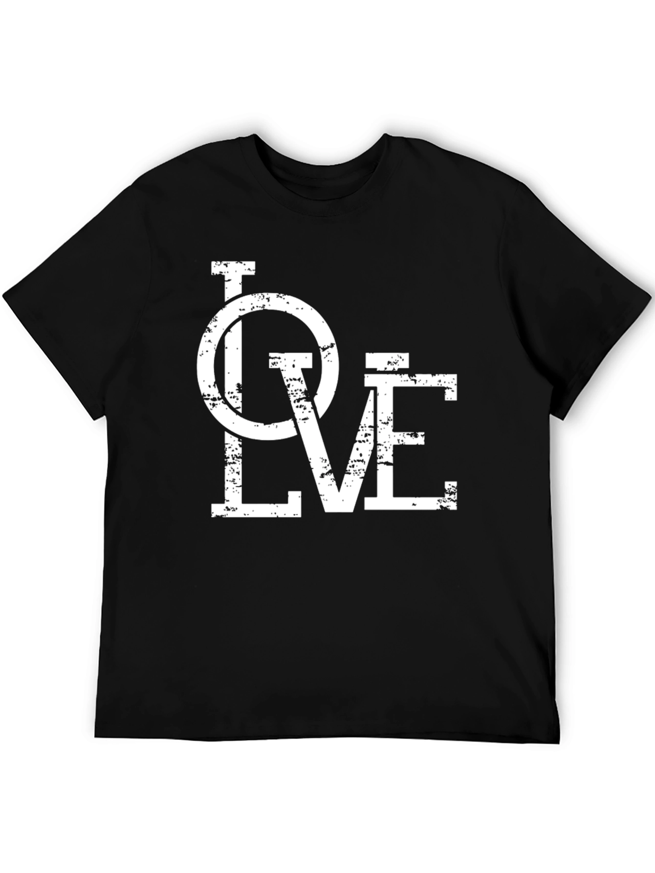 Love Graphic Print Black T-Shirt