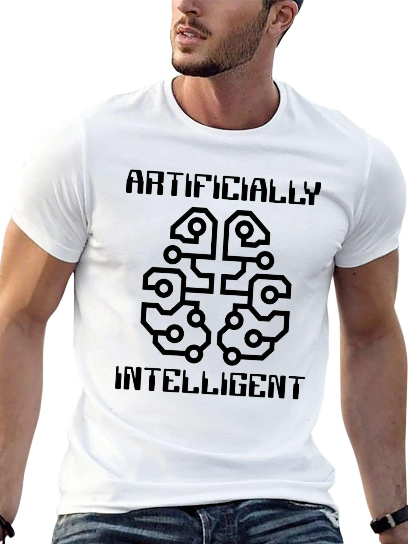 Artificially Intelligent Brain T-Shirt - Cool Tech Tee