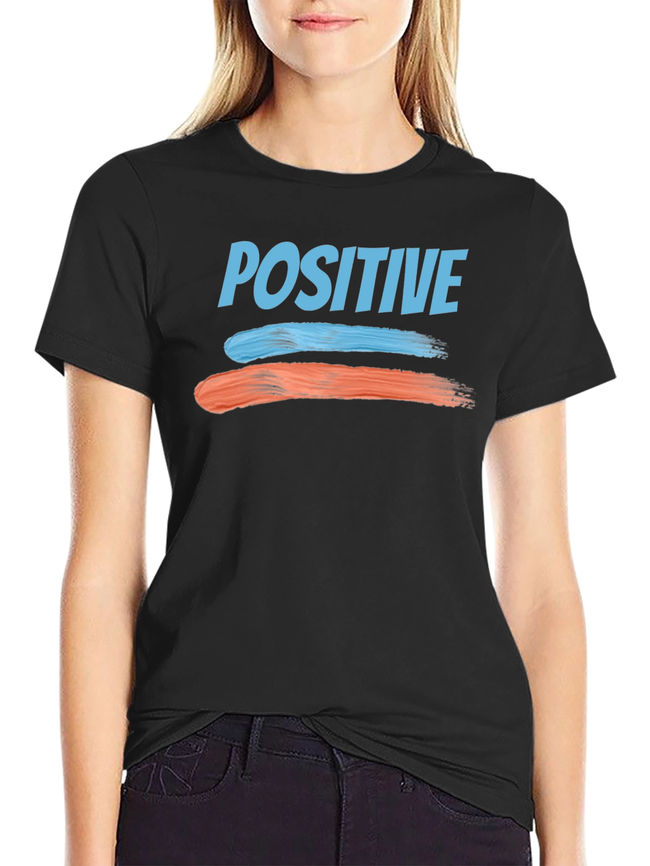 Positive Vibes Black Graphic Tee