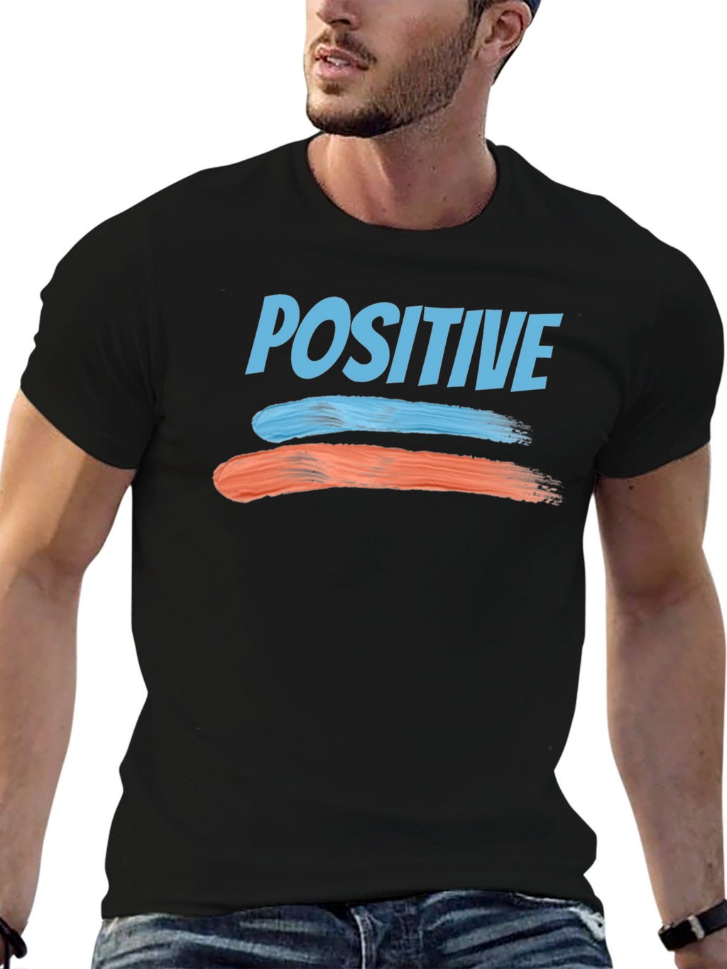 Positive Vibes Black Graphic Tee