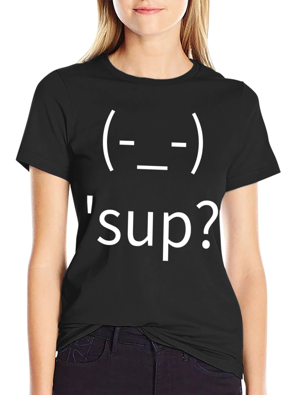 Shrug Emoji Sup? T-Shirt - Funny Casual Tee