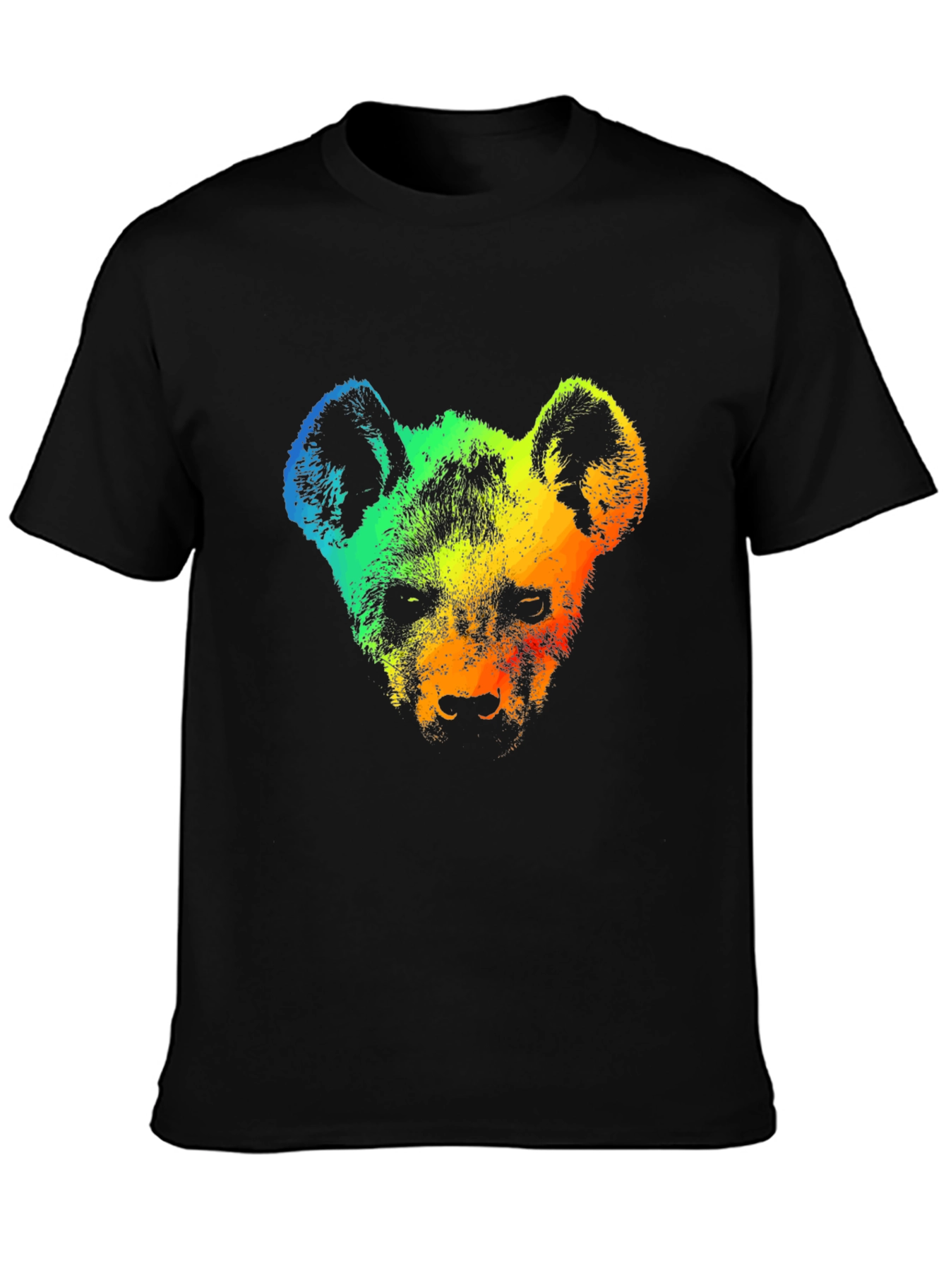 Rainbow Hyena Graphic Tee - Stylish Mens T-Shirt