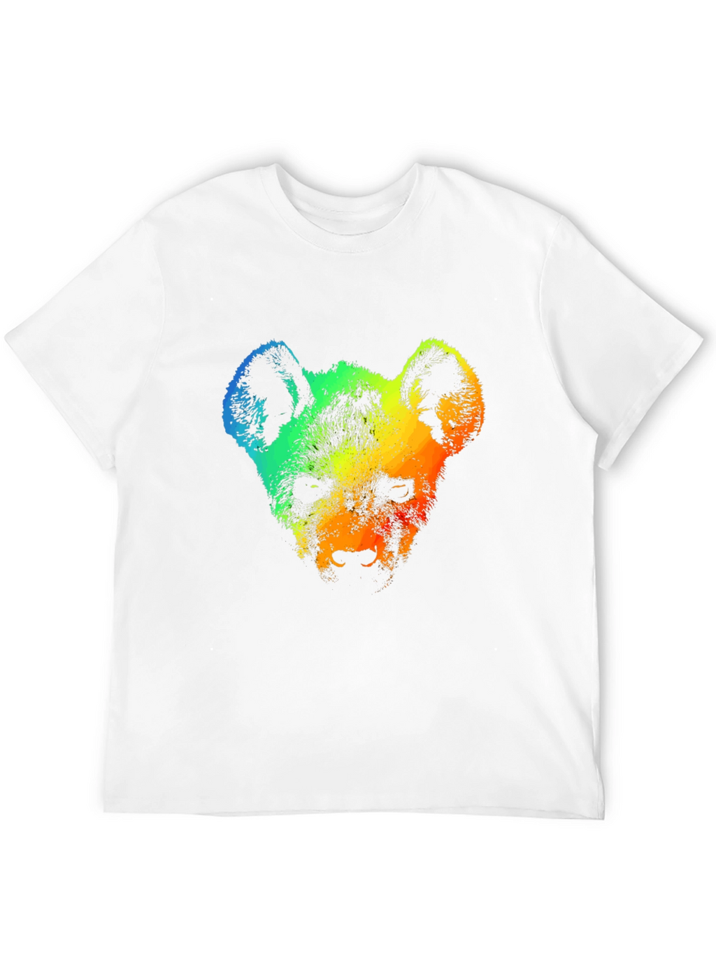 Rainbow Hyena Graphic Tee - Stylish Mens T-Shirt