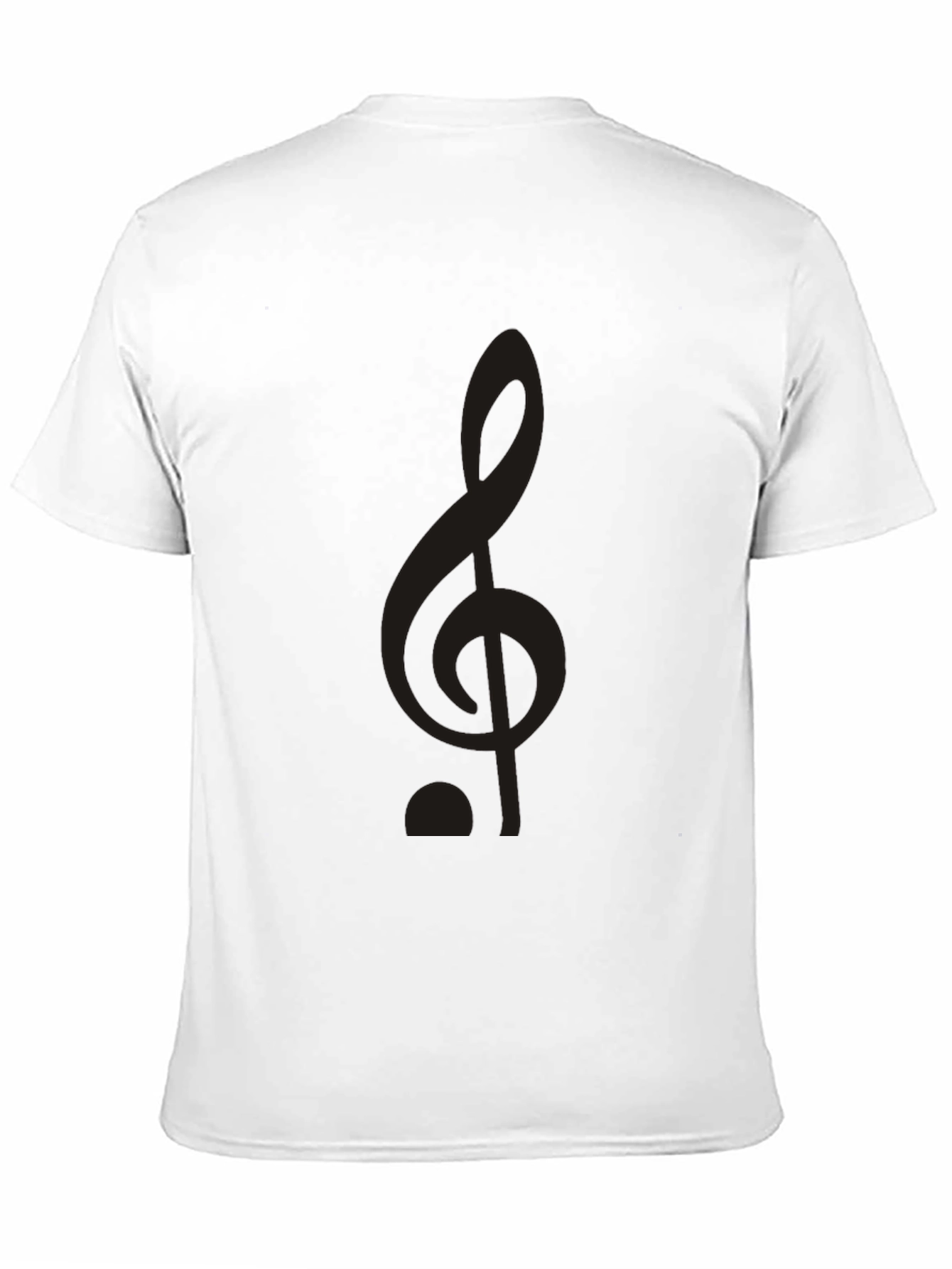 Musical Treble Clef Black T-Shirt
