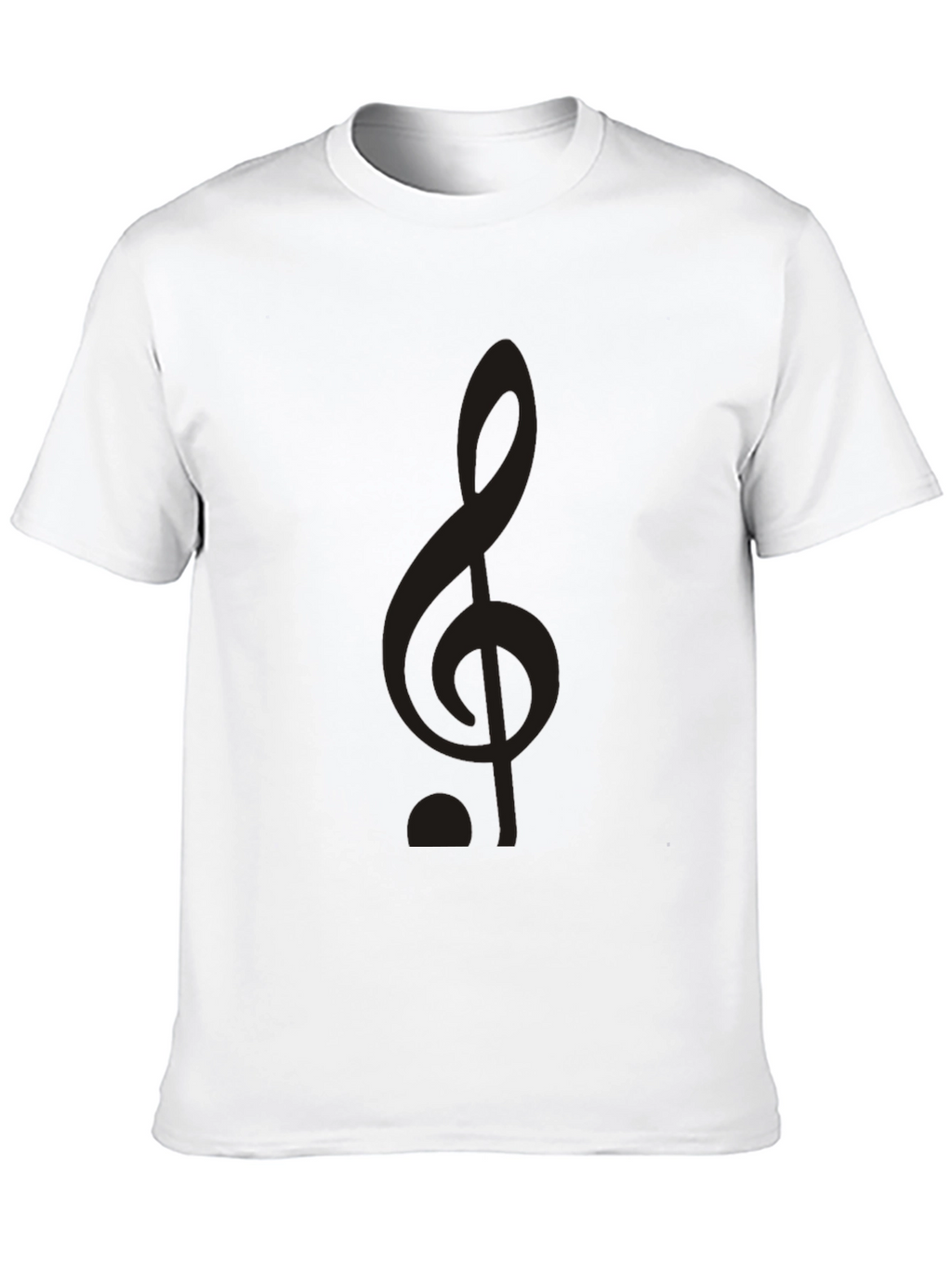 Musical Treble Clef Black T-Shirt