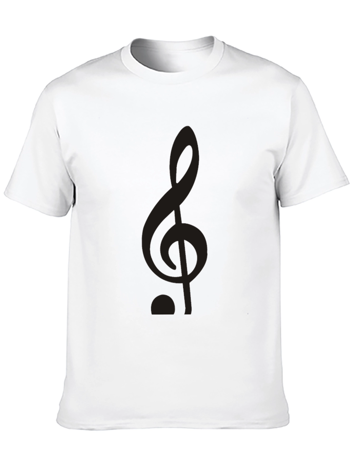 Musical Treble Clef Black T-Shirt