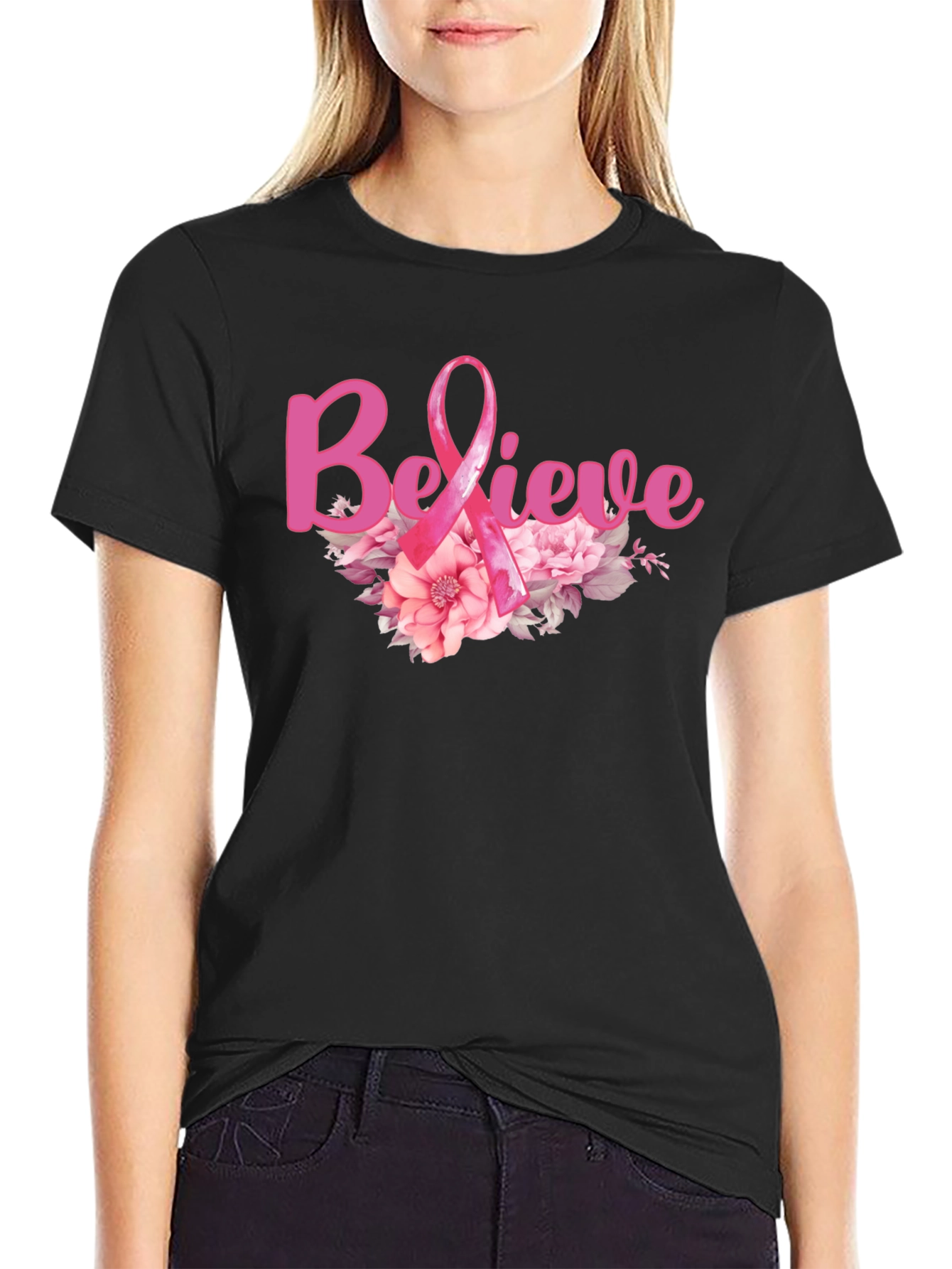 Believe Breast Cancer Awareness T-Shirt