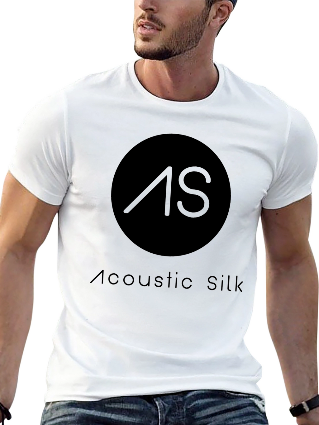 Acoustic Silk Black T-Shirt