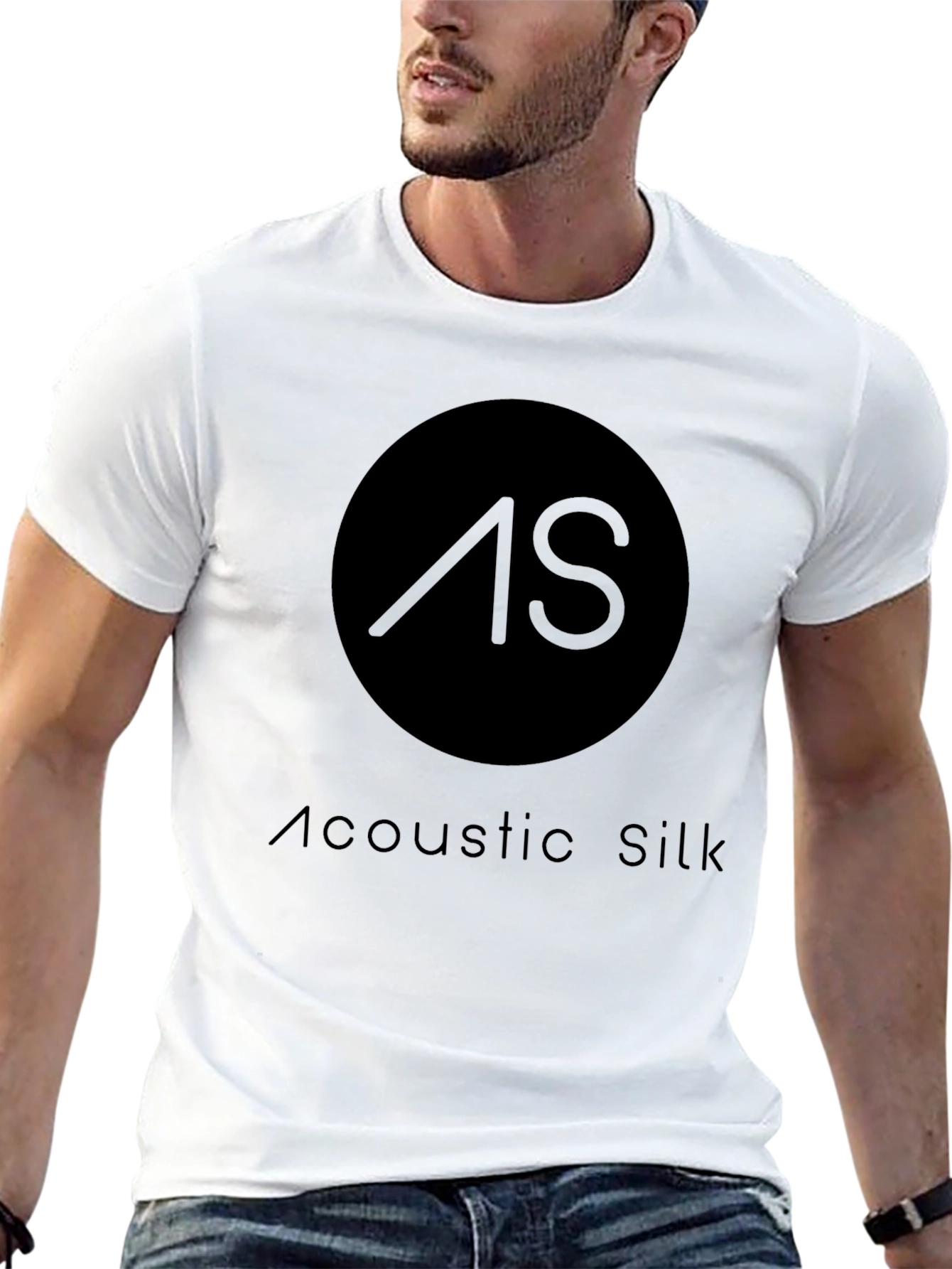 Acoustic Silk Black T-Shirt