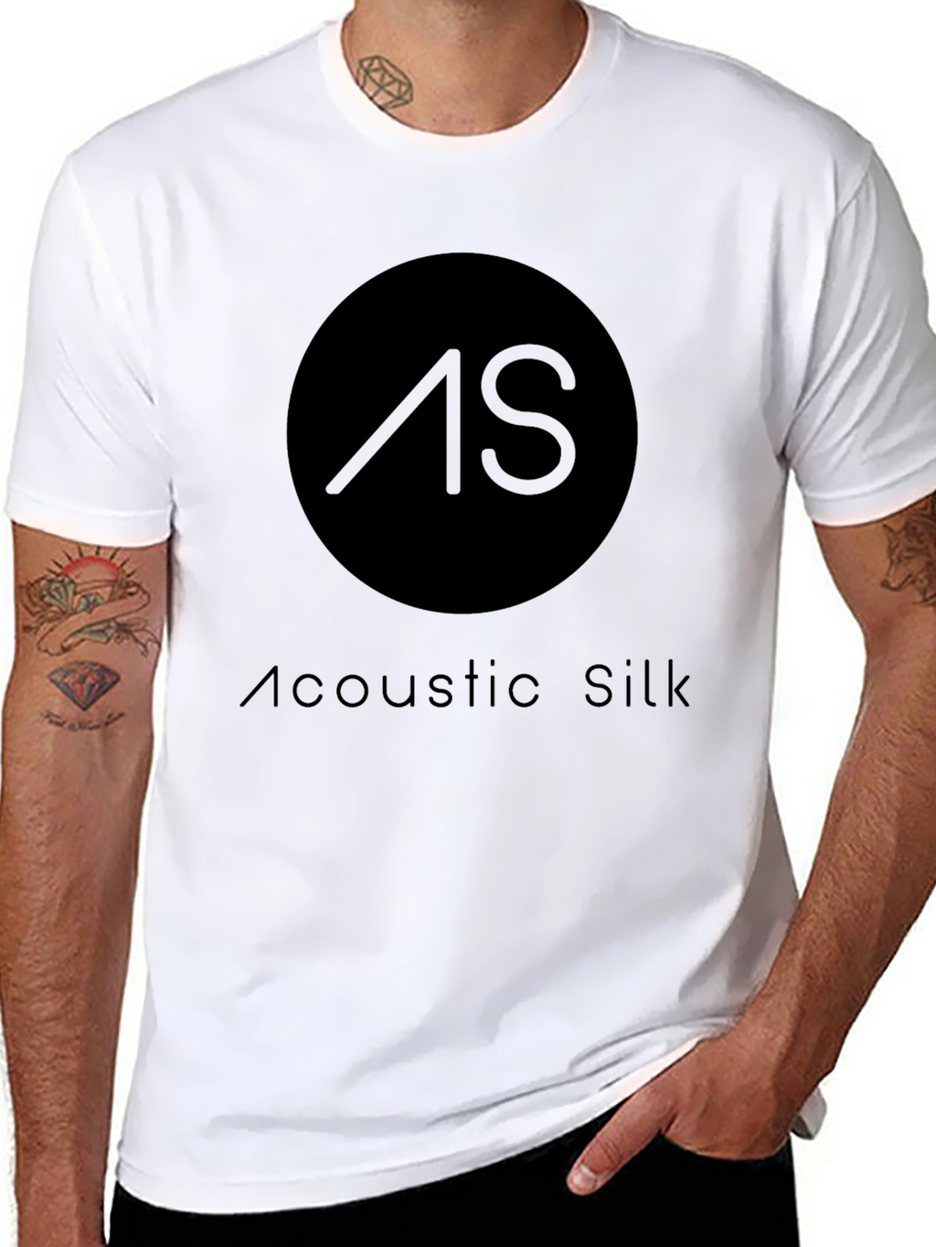 Acoustic Silk Black T-Shirt