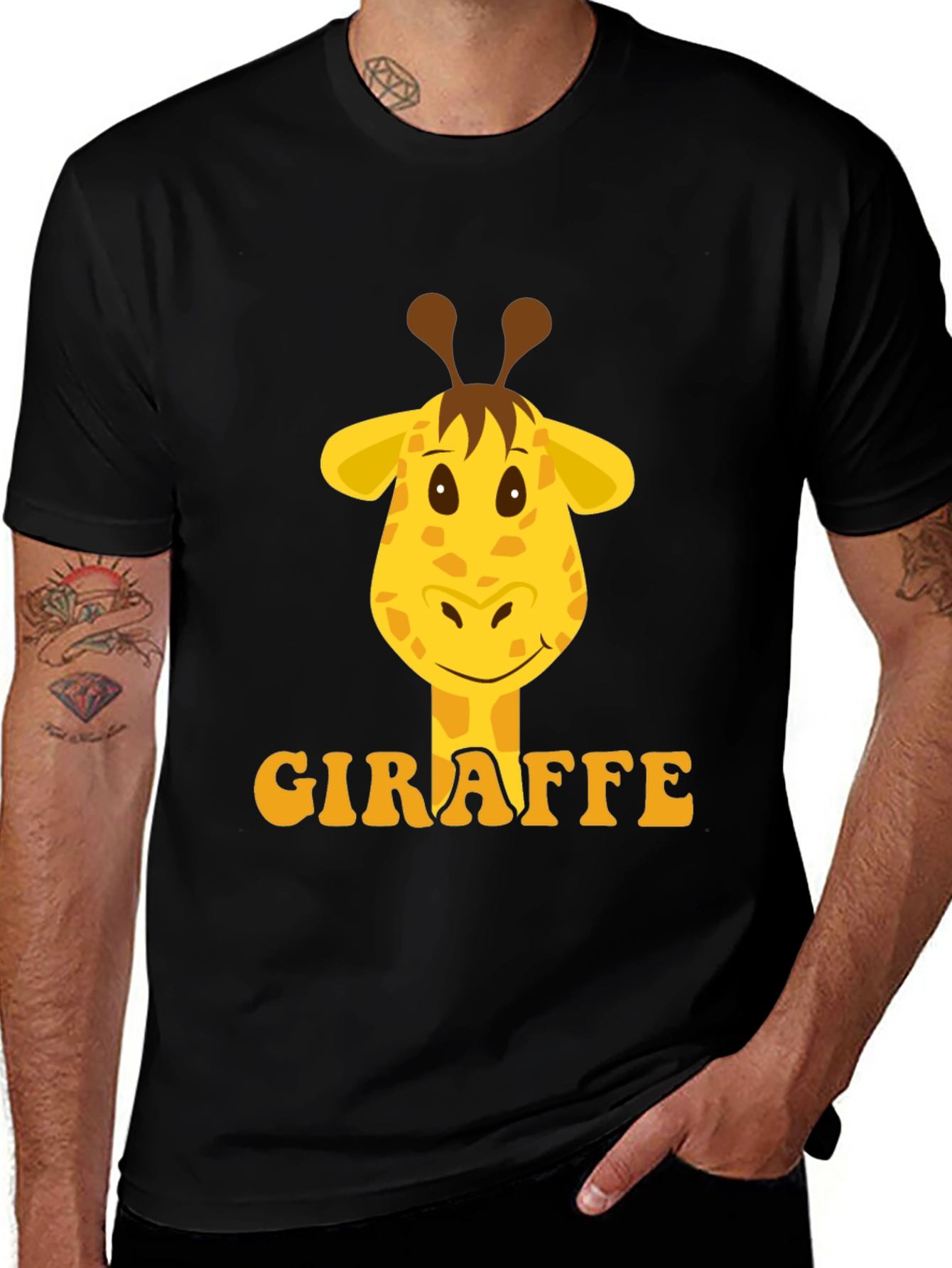 Giraffe Graphic Tee - Fun Animal Print T-Shirt