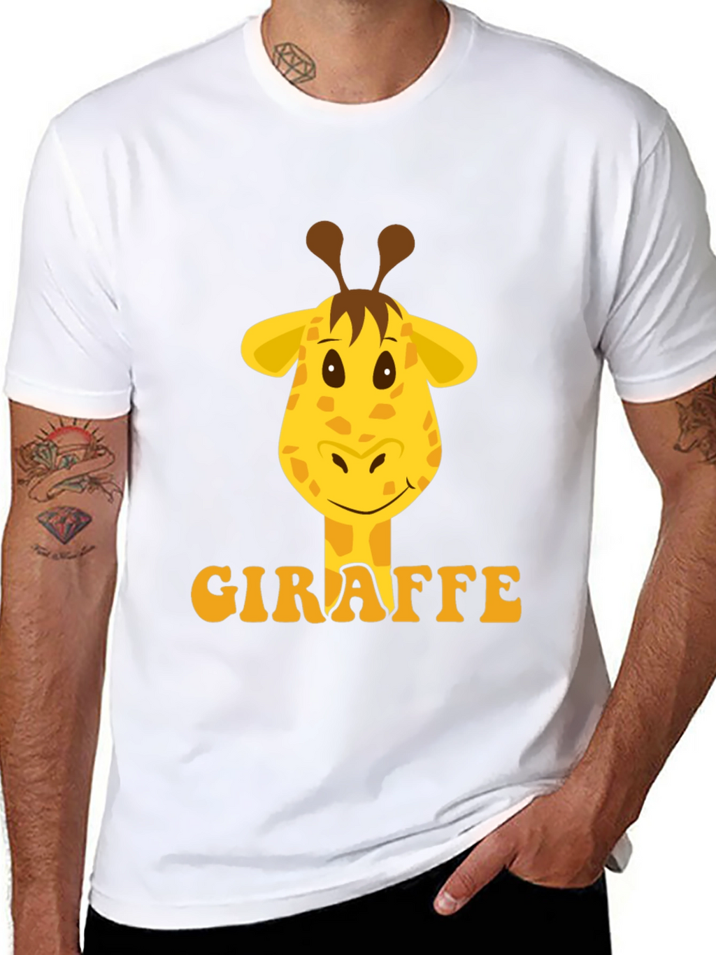 Giraffe Graphic Tee - Fun Animal Print T-Shirt