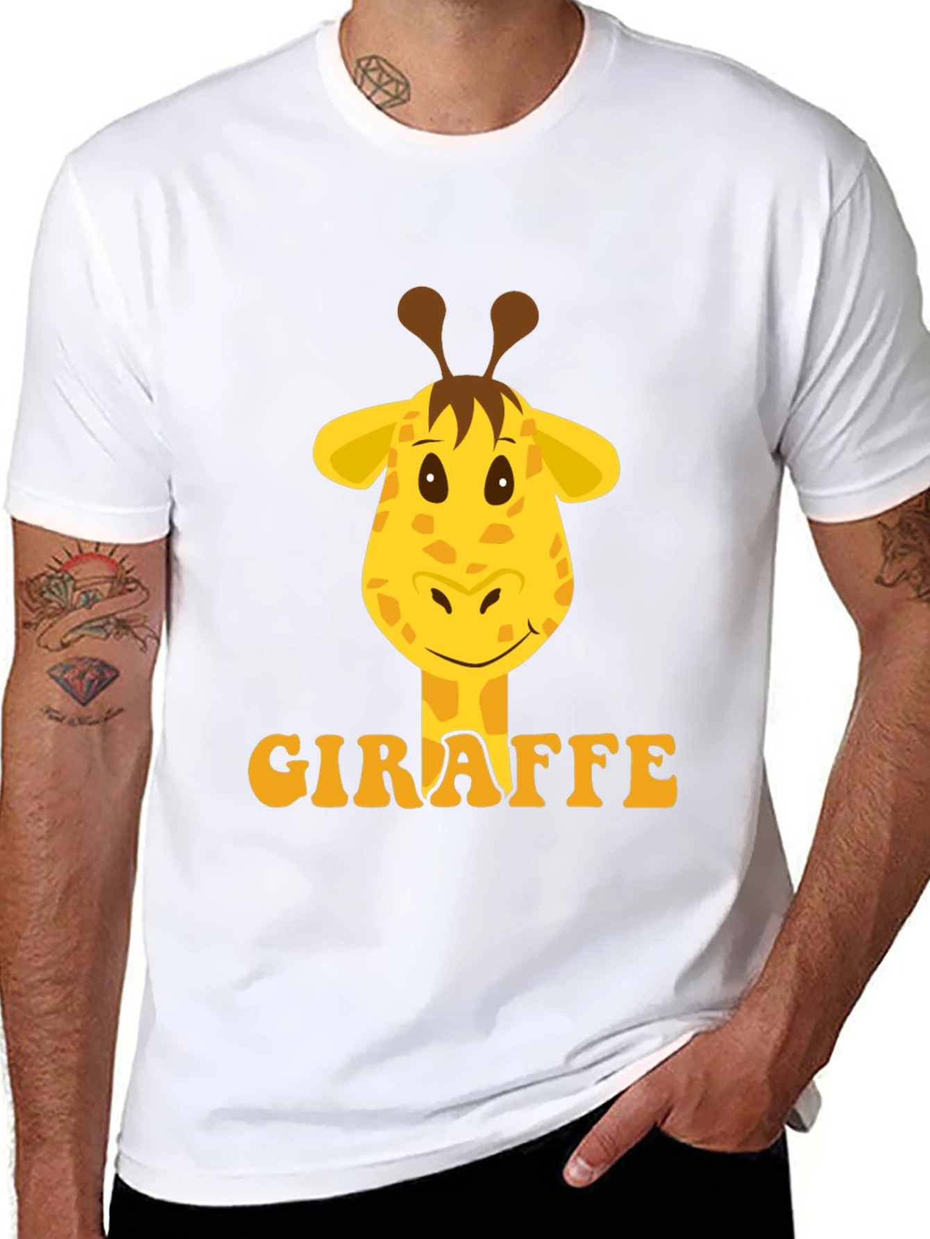 Giraffe Graphic Tee - Fun Animal Print T-Shirt