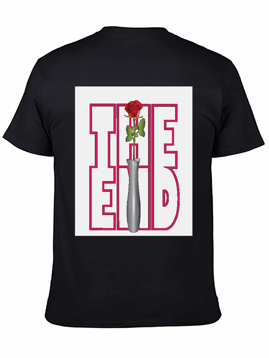 The End Rose Graphic Black T-Shirt