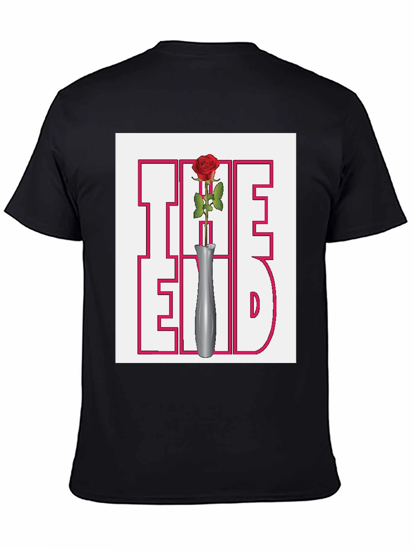 The End Rose Graphic Black T-Shirt