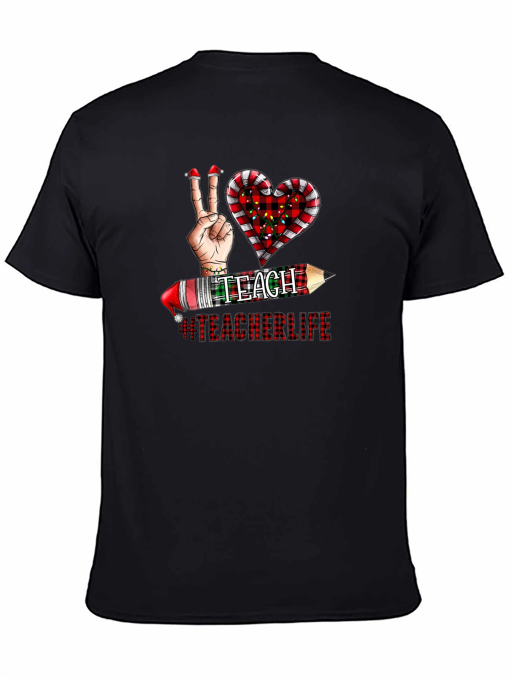 Teacher Life Christmas Graphic Tee