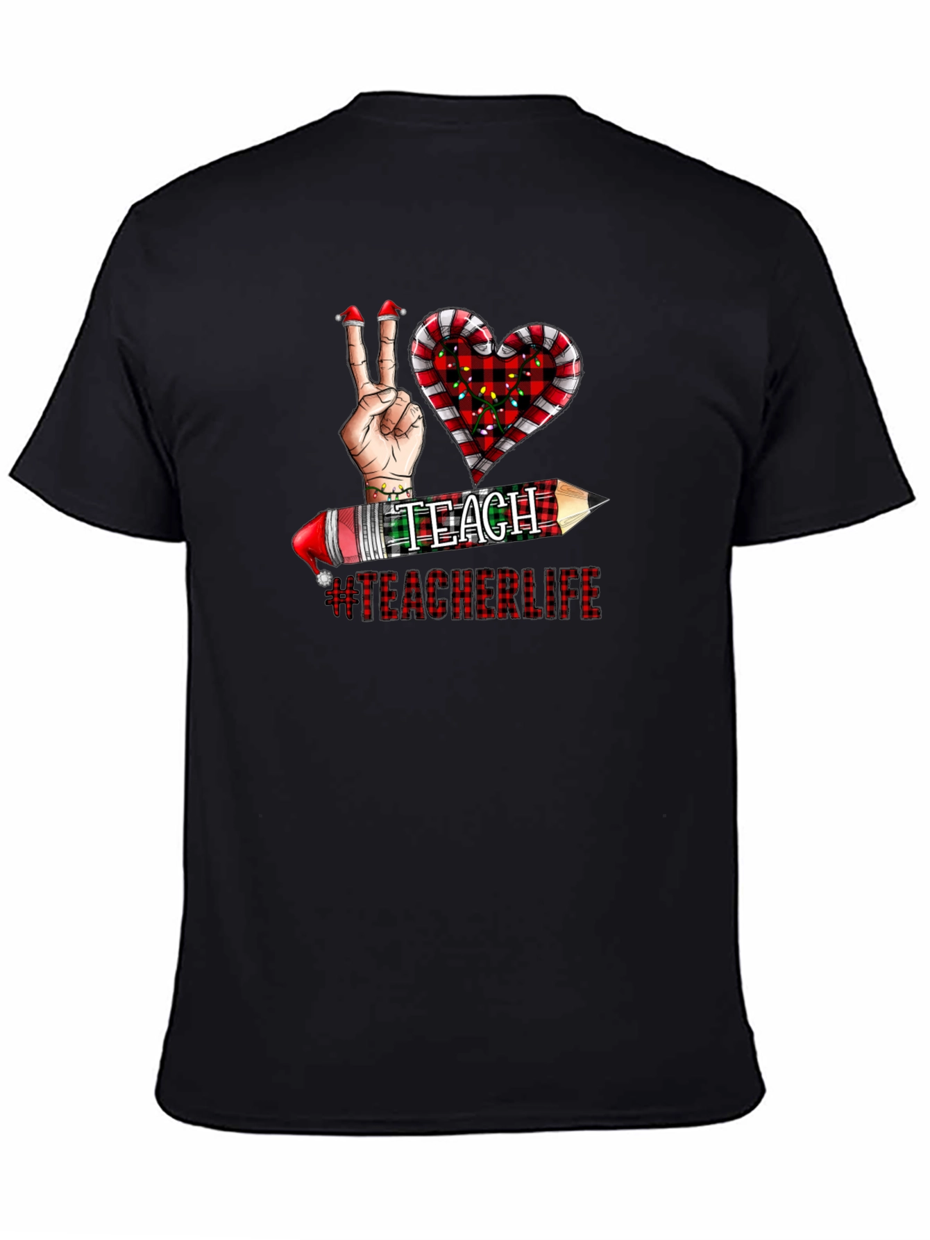 Teacher Life Christmas Graphic Tee