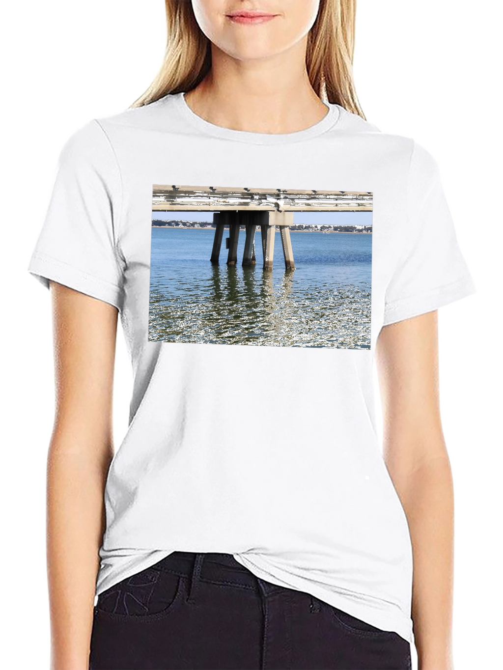 Bridge View Graphic Tee - Black Cotton Casual Wear