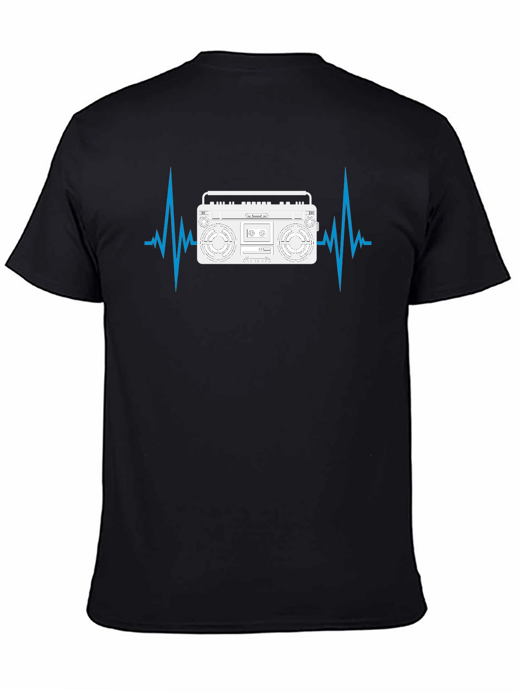 Boombox Heartbeat Mens Black T-Shirt