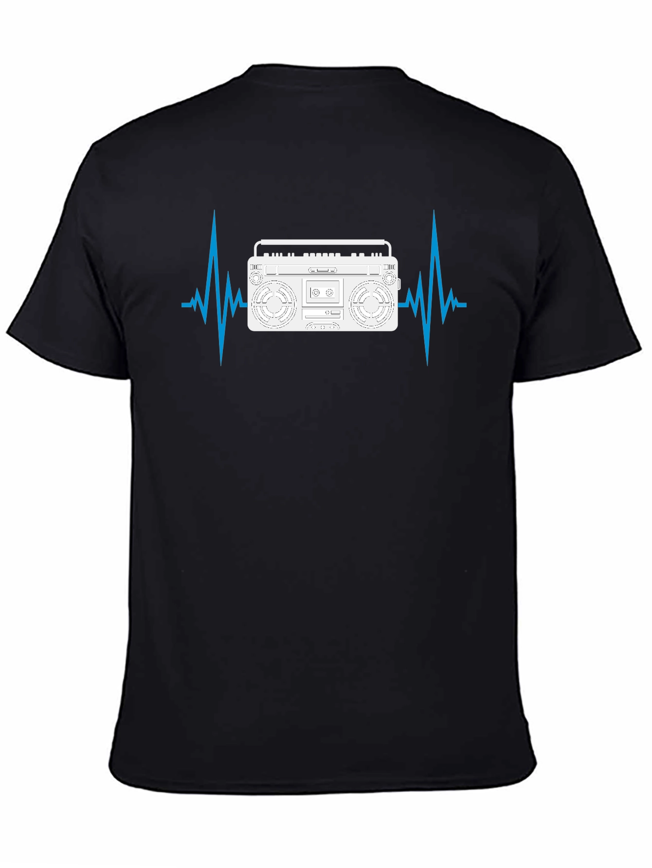 Boombox Heartbeat Mens Black T-Shirt