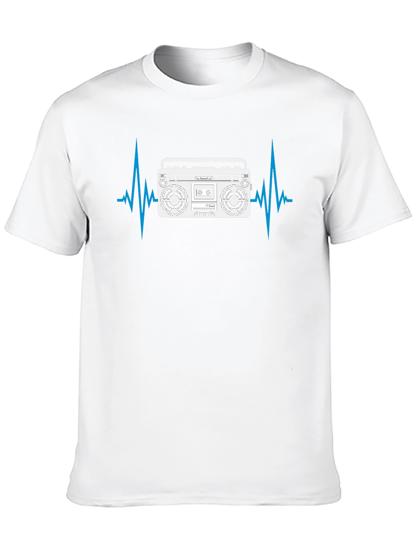 Boombox Heartbeat Mens Black T-Shirt