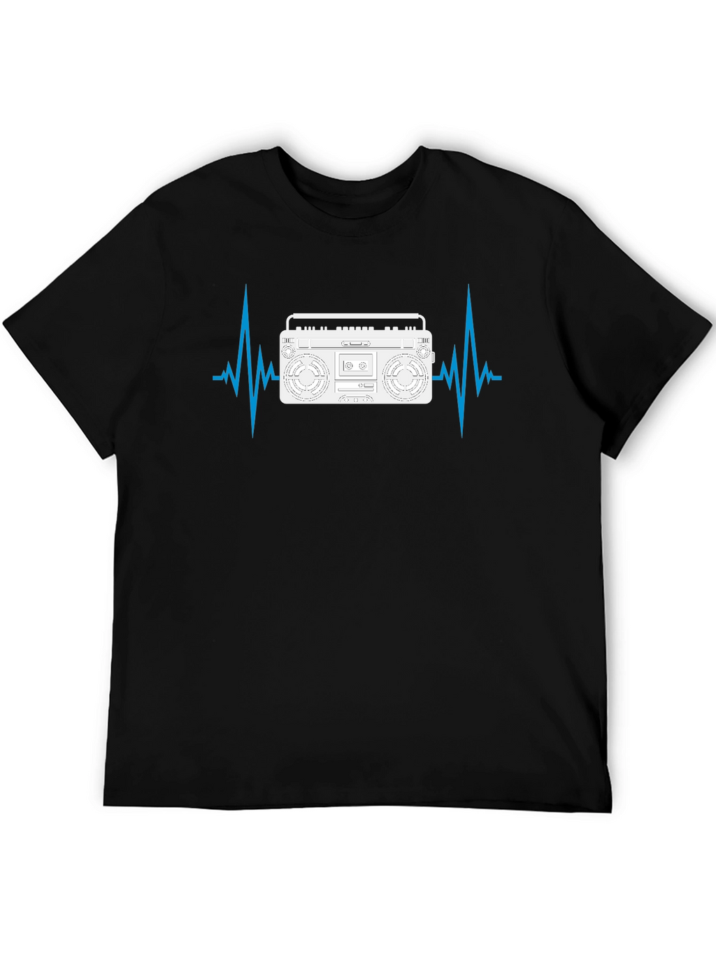 Boombox Heartbeat Mens Black T-Shirt