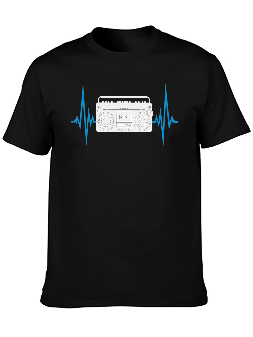 Boombox Heartbeat Mens Black T-Shirt
