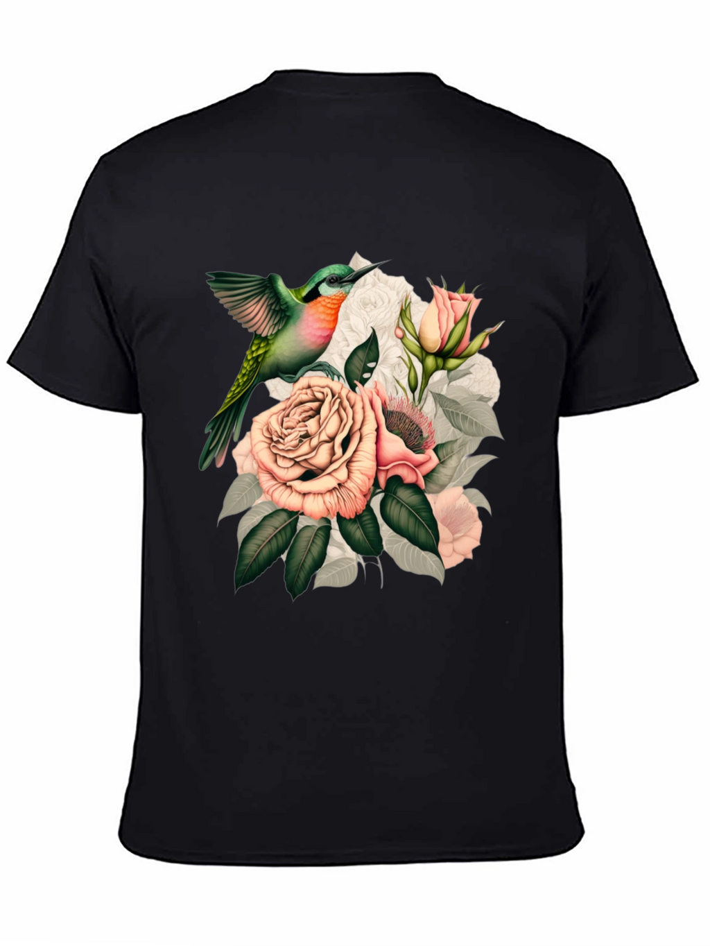 Hummingbird & Roses Graphic T-Shirt