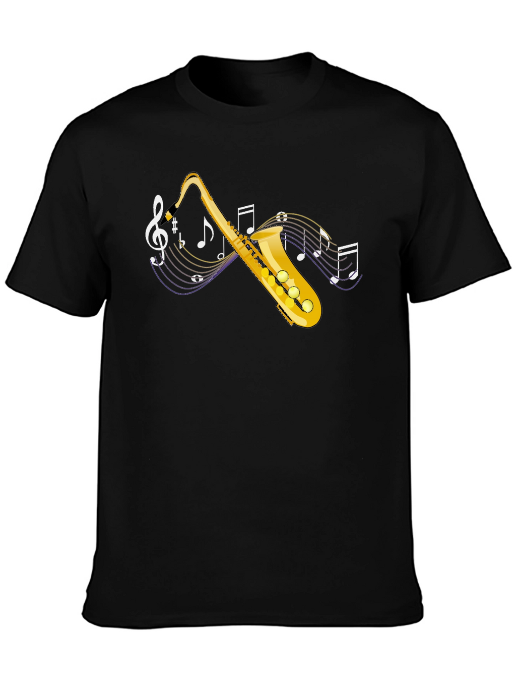 Saxophone Music T-Shirt - Black Graphic Tee