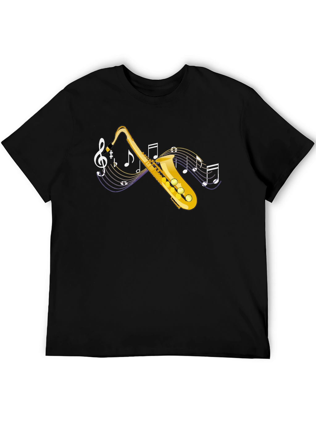 Saxophone Music T-Shirt - Black Graphic Tee