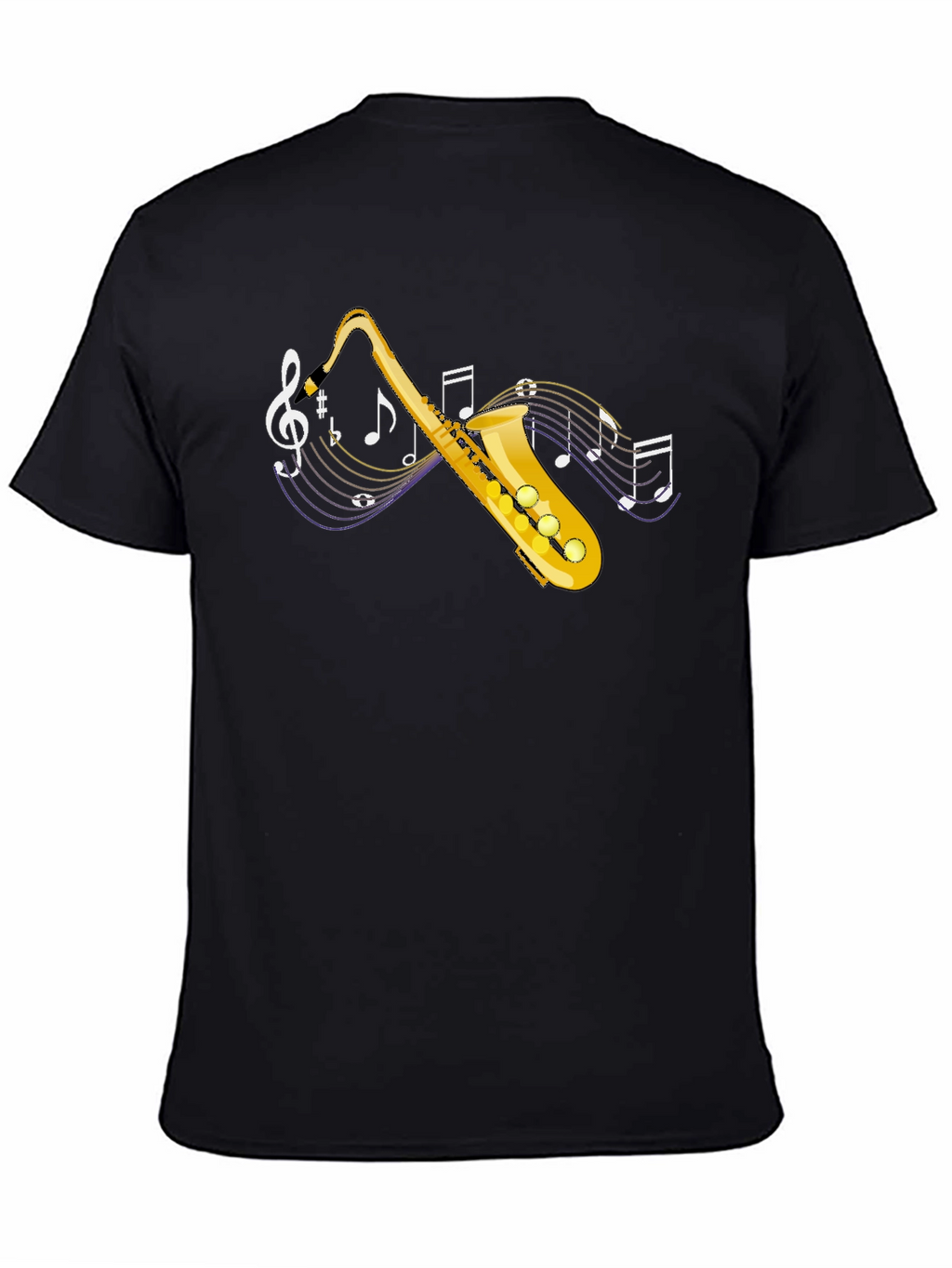 Saxophone Music T-Shirt - Black Graphic Tee