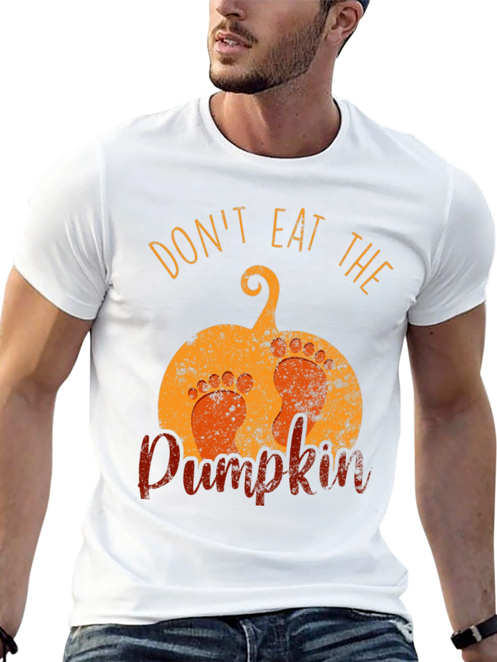 Dont Eat the Pumpkin T-Shirt Funny Pregnancy Announcement