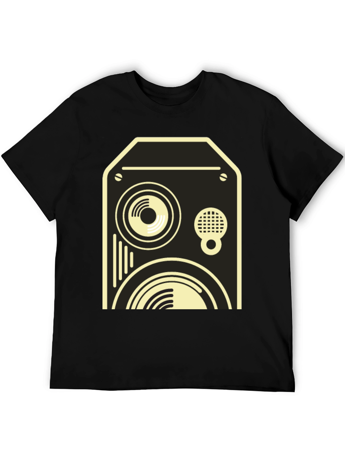 Retro Speaker Graphic Tee - Black