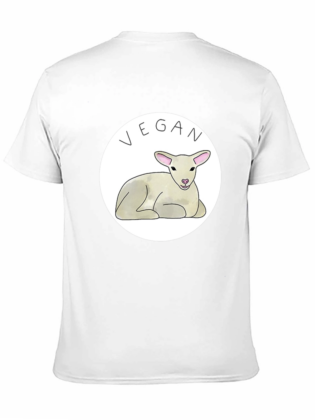 Vegan Lamb Graphic T-Shirt - Black