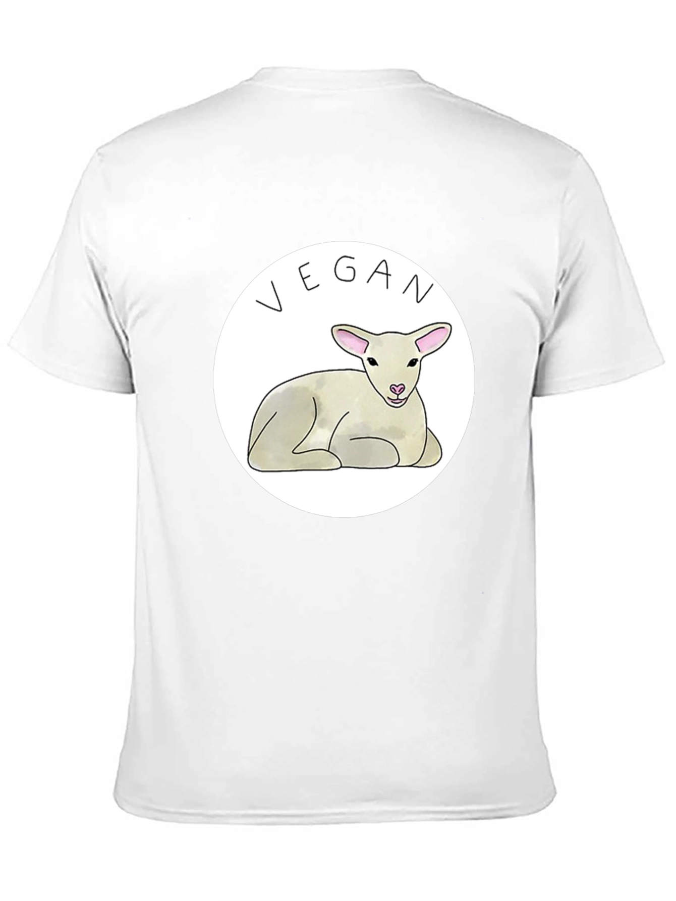 Vegan Lamb Graphic T-Shirt - Black