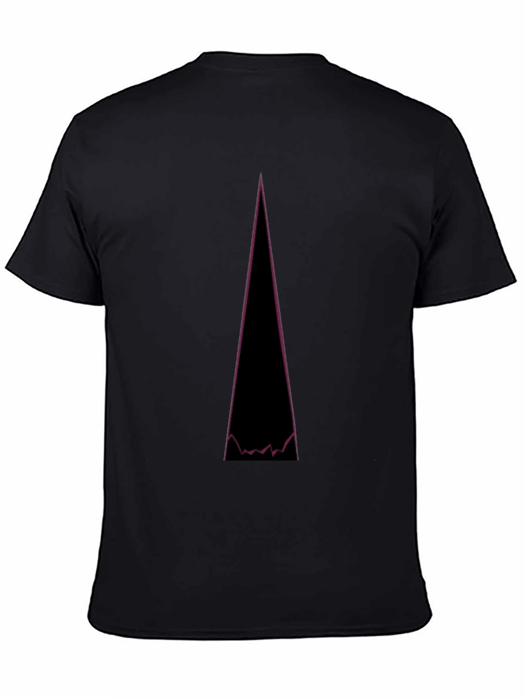 Abstract Mountain Peak Graphic Tee - Black