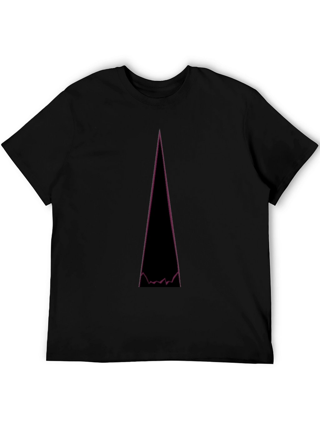 Abstract Mountain Peak Graphic Tee - Black