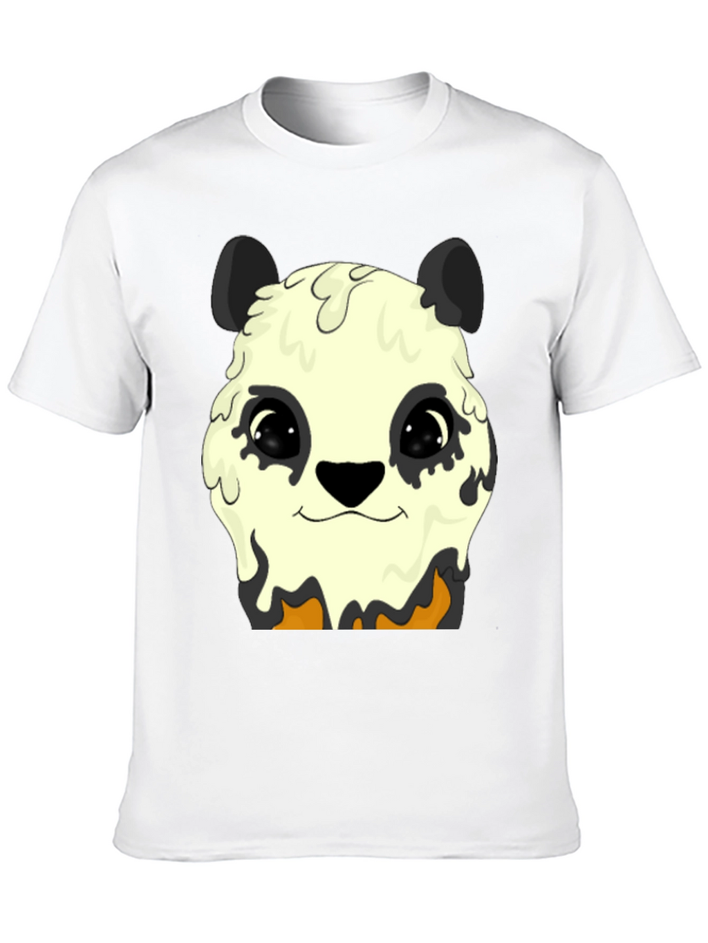 Melting Panda Graphic Tee - Trendy Animal Print Shirt